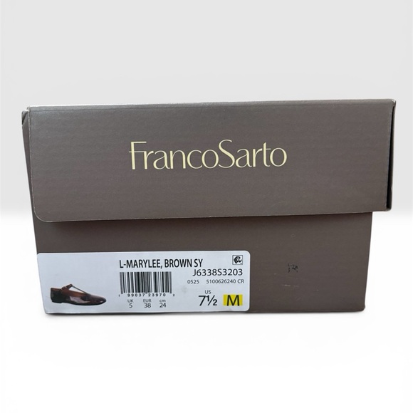 Franco Sarto Women's Marylee Mary Jane Flat Tortoise Patent Leather Size 7.5 NIB - Picture 9 of 10